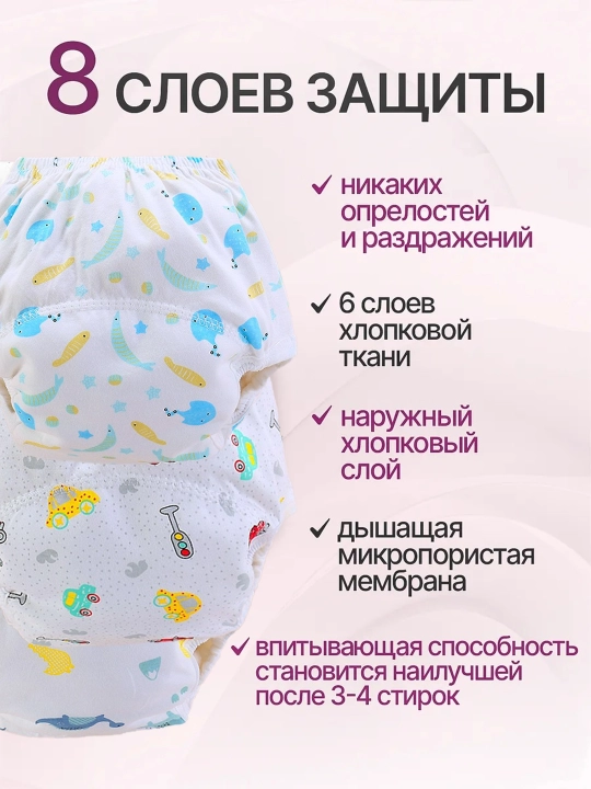 Многоразовые подгузники-трусики для приучения к горшку