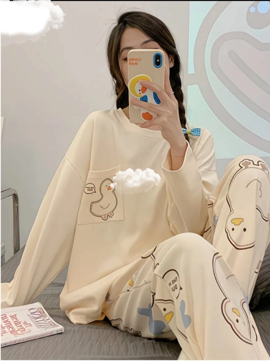 Ayollar va qizlar uchun pijama, ikki dona, ichki siynabandli, kofta va shimli, 2 tasi 1 da