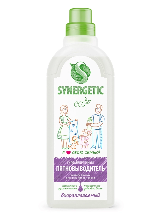 SYNERGETIC пятновыводитель для одежды, 1 л
