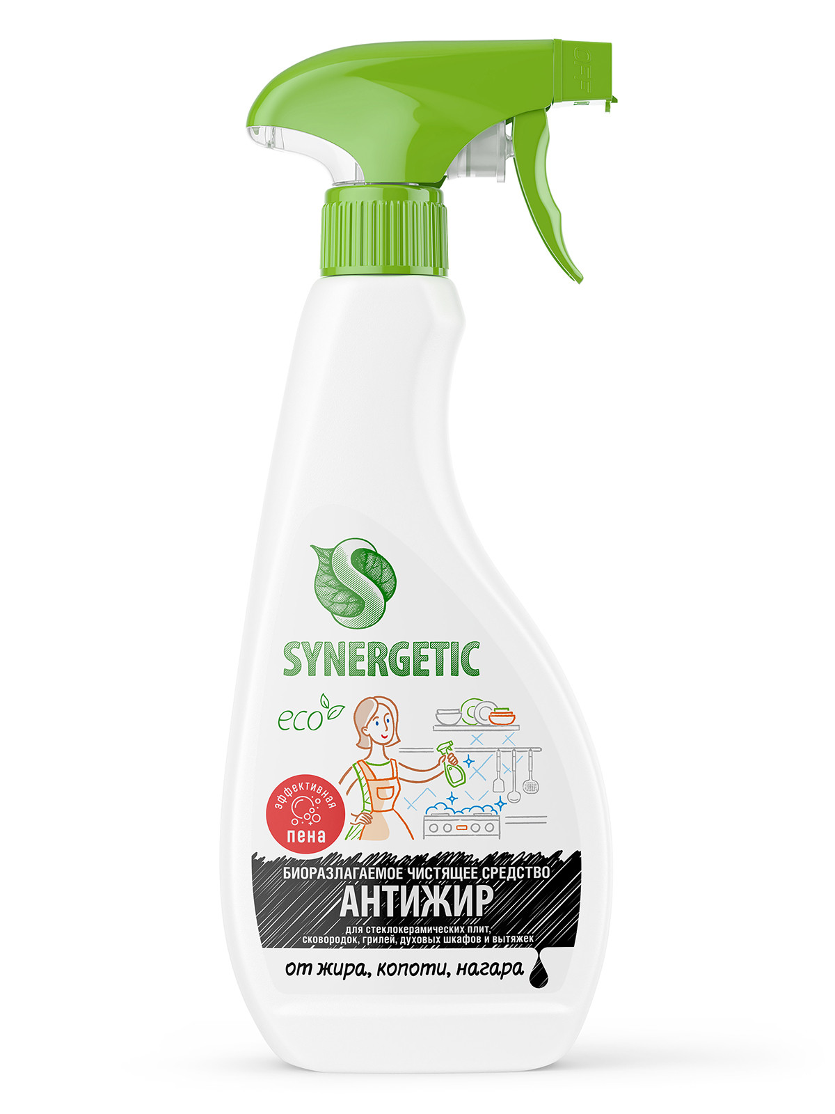 "Antijir" yog‘, qurum va balchiqni ketkazish uchun Synergetic tozalash vositasi, 0.5 litr