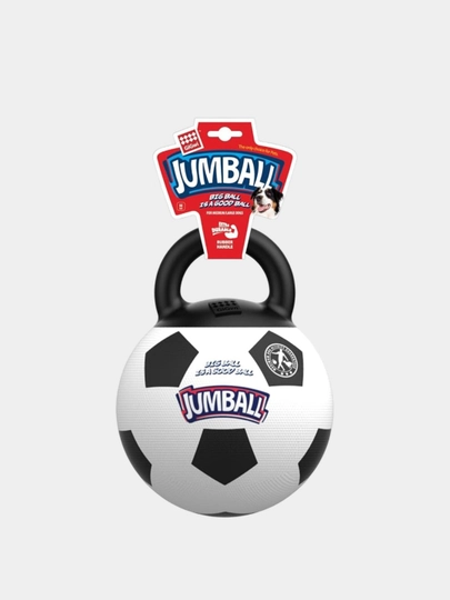 Футбольный мяч Gigwi Jumball, интерактивная игрушка для собак, черный/белый