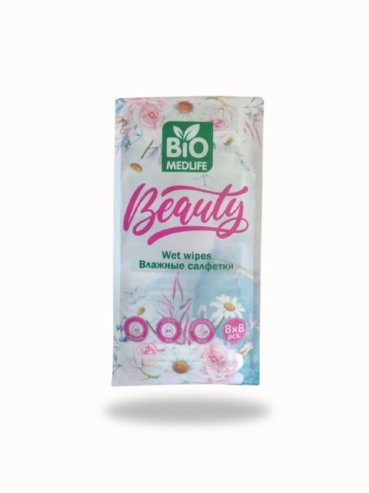 Влажные салфетки "BIO MEDLIFE", мини, 8x8 шт