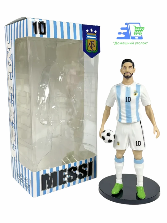 Katta futbol yulduzlari figurkalari — Messi, Mbappe, Ronaldo, Lamine Yamal, Vinisius
