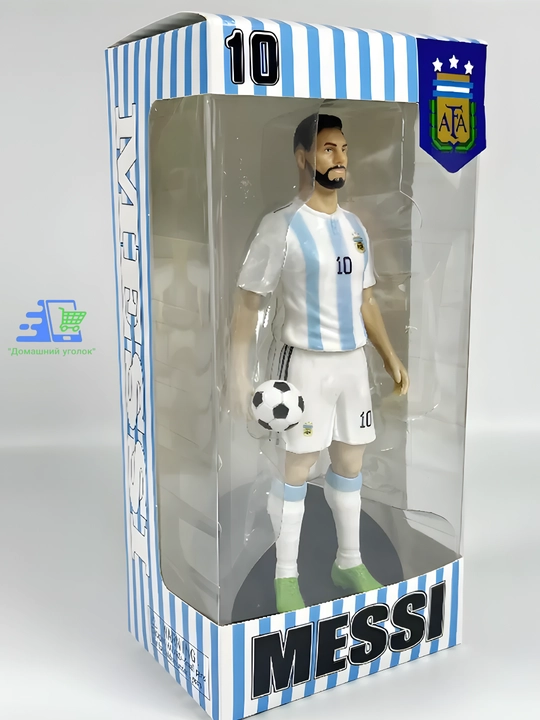 Katta futbol yulduzlari figurkalari — Messi, Mbappe, Ronaldo, Lamine Yamal, Vinisius