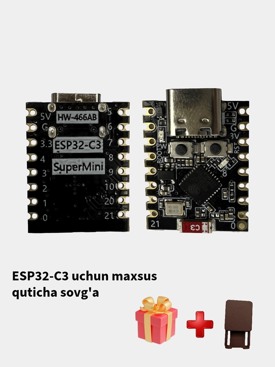 ESP32-C3 Wi-Fi+Bluetooth dasturchi platasi ESP32 SuperMini