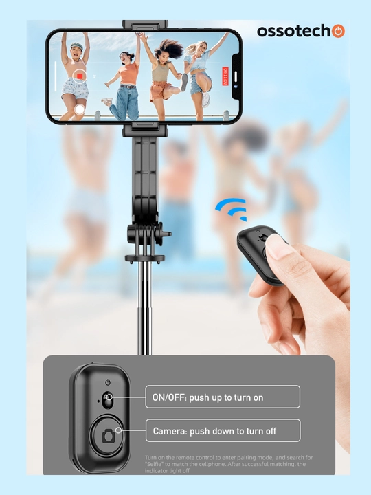 Awei X49 — 3 tasi 1 selfi-palka shtativ, Bluetooth pult, 360° aylanish, monopod, 150 g