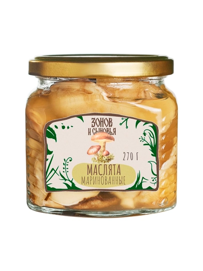 Маслята маринованные лесные грибы "Зонов и сыновья", 270 г — VALMART-ZNVS002