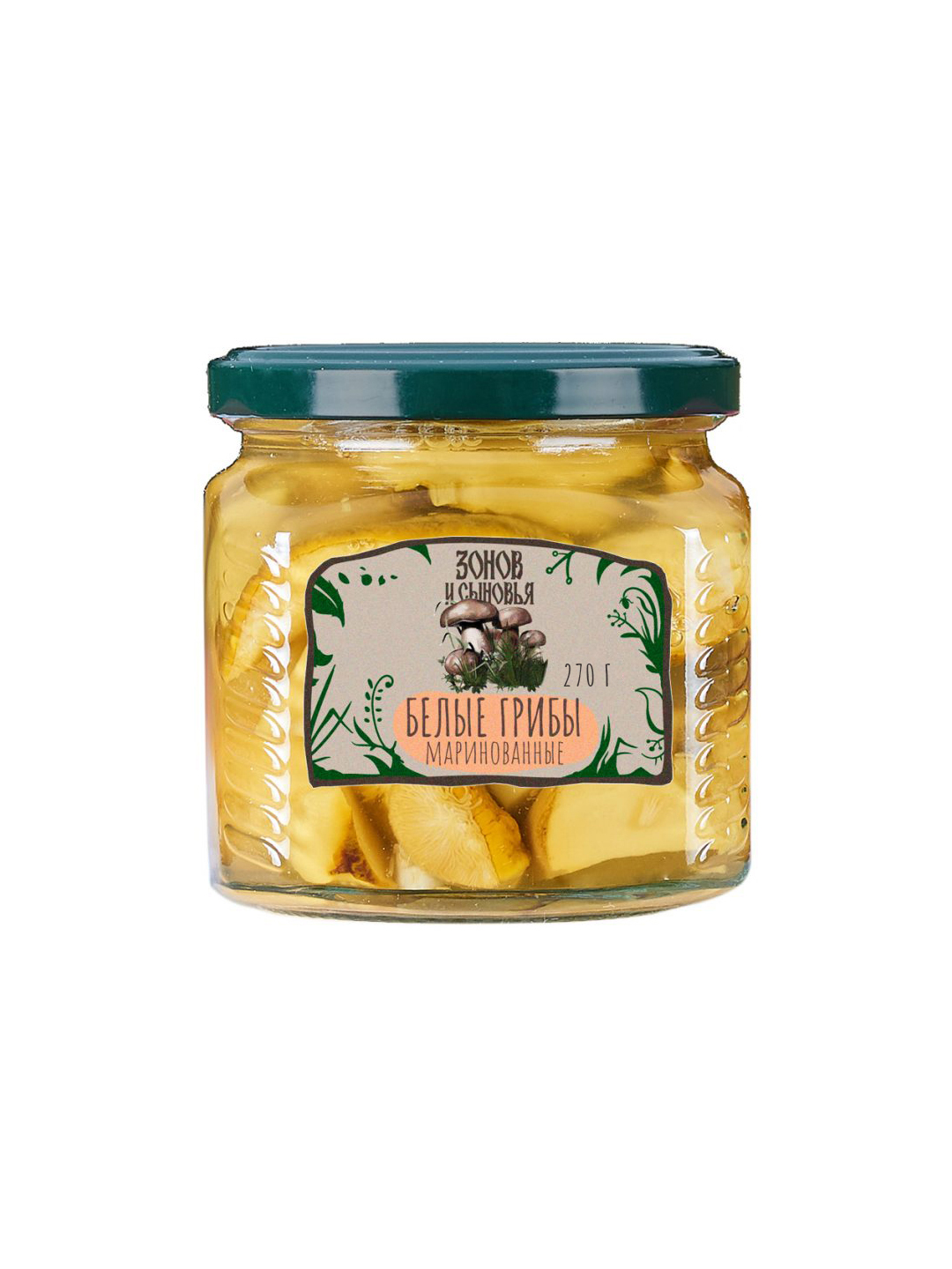 Tuzlangan o'rmon porcini qo'ziqorinlari "Zonovlar va o'g'illar" 270 g - 