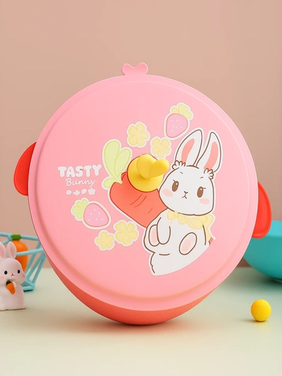 Милые детские ланчбоксы с кроликом — VEKKIUZ-LUNCHBOX5-РОЗОВ