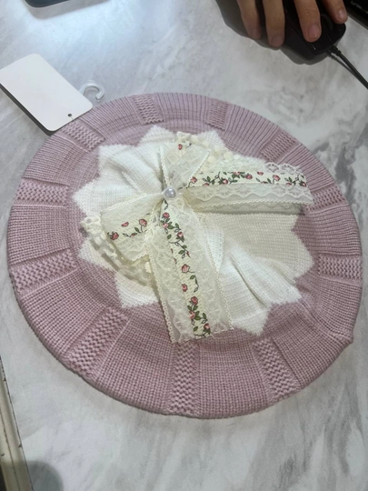 Шапка для девочек, головные уборы — SIMSLUX-BERETKA-КОНФЕТН-54