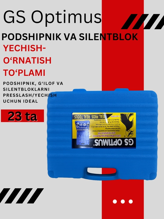 Universal podshipnik va silentblok yechish-o‘rnatish to‘plami — 23 ta