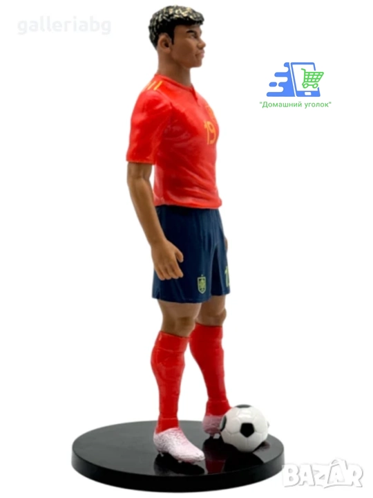 Katta futbol yulduzlari figurkalari — Messi, Mbappe, Ronaldo, Lamine Yamal, Vinisius