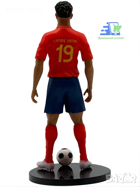 Katta futbol yulduzlari figurkalari — Messi, Mbappe, Ronaldo, Lamine Yamal, Vinisius