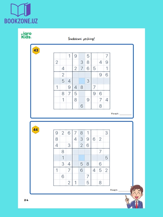 Sudoku – mantiqiy boshqotirmalar