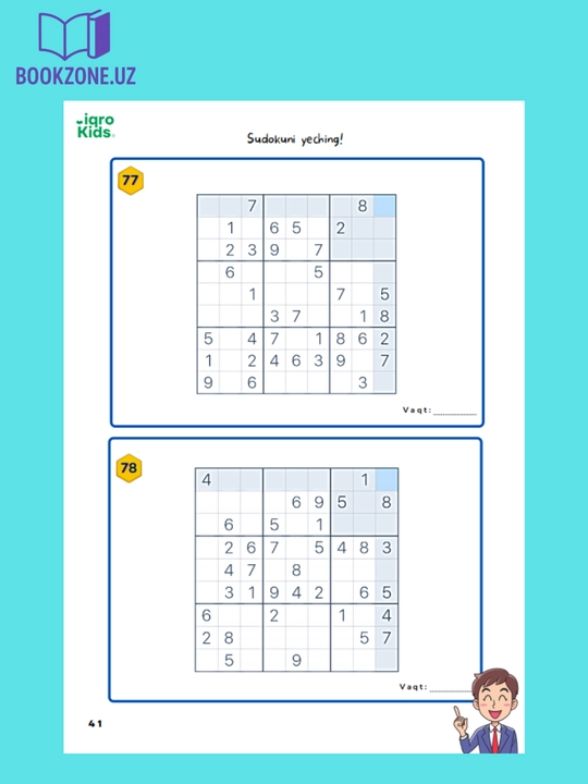 Sudoku – mantiqiy boshqotirmalar