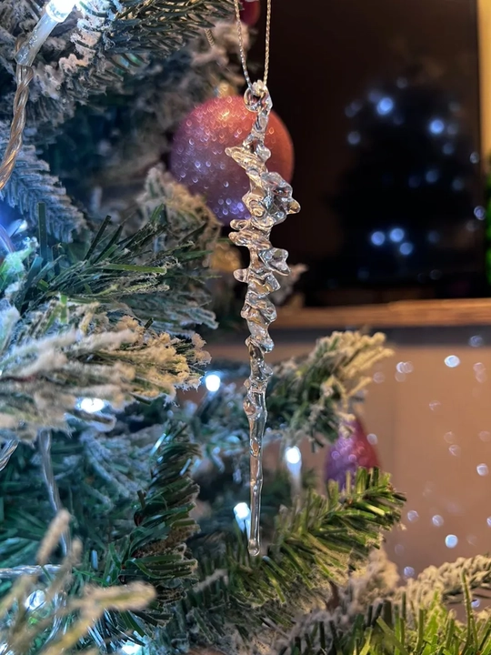 Новогодние ёлочные игрушки снежинки, сосульки, олени