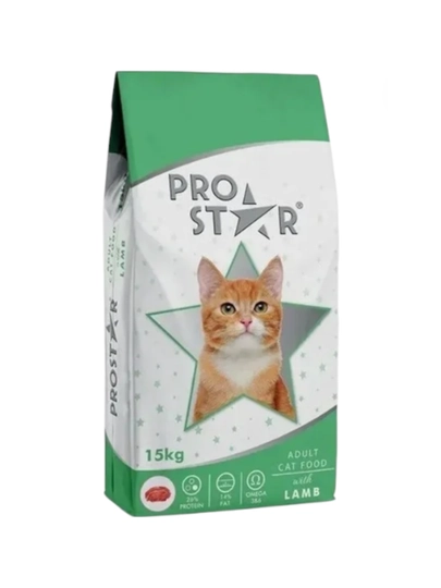 Сухой корм для кошек Pro Star "С ягненком", 15 кг