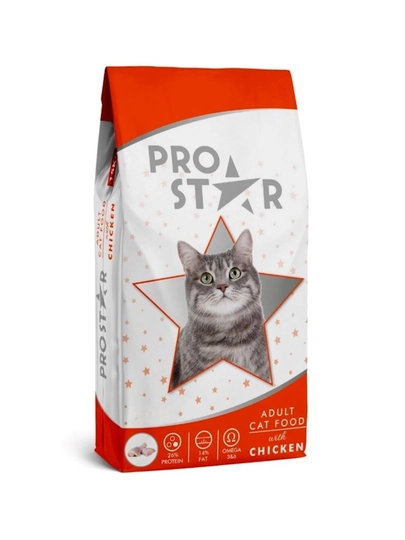 Сухой корм для кошек Pro Star "С курицей", 15 кг
