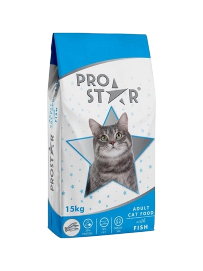 Сухой корм для кошек Pro Star "С рыбой", 15 кг
