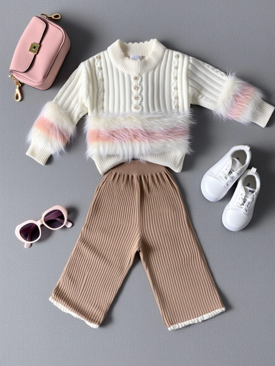 Bolalar uchun yumshoq trikotaj kostyum – “Soft Cozy Kids Set”