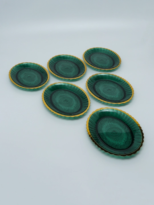 “Gold Classic” plastik likopchalar to‘plami, 6 dona, oval