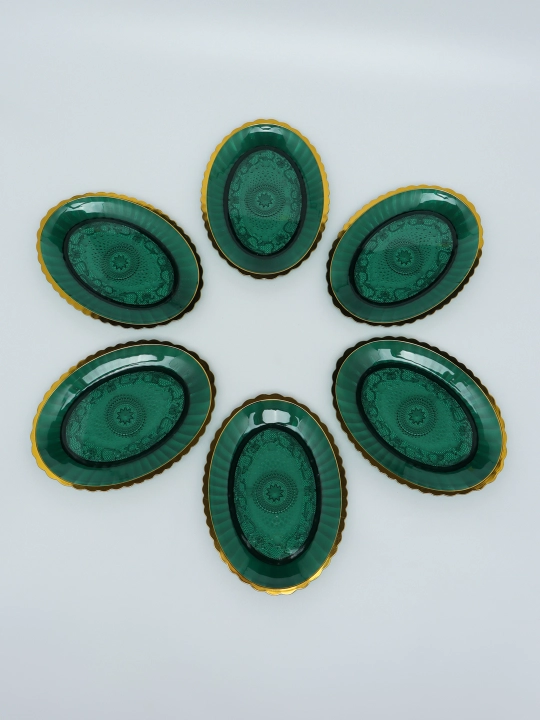 “Gold Classic” plastik likopchalar to‘plami, 6 dona, oval