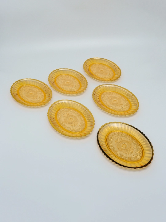 “Gold Classic” plastik likopchalar to‘plami, 6 dona, oval