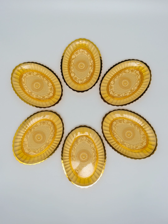 “Gold Classic” plastik likopchalar to‘plami, 6 dona, oval