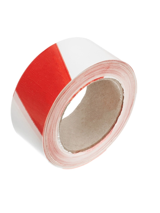 Ogohlantiruvchi tasma 48mm.x175m. Qizil-oq va sariq-qora ranglardagi politilien lenta - 