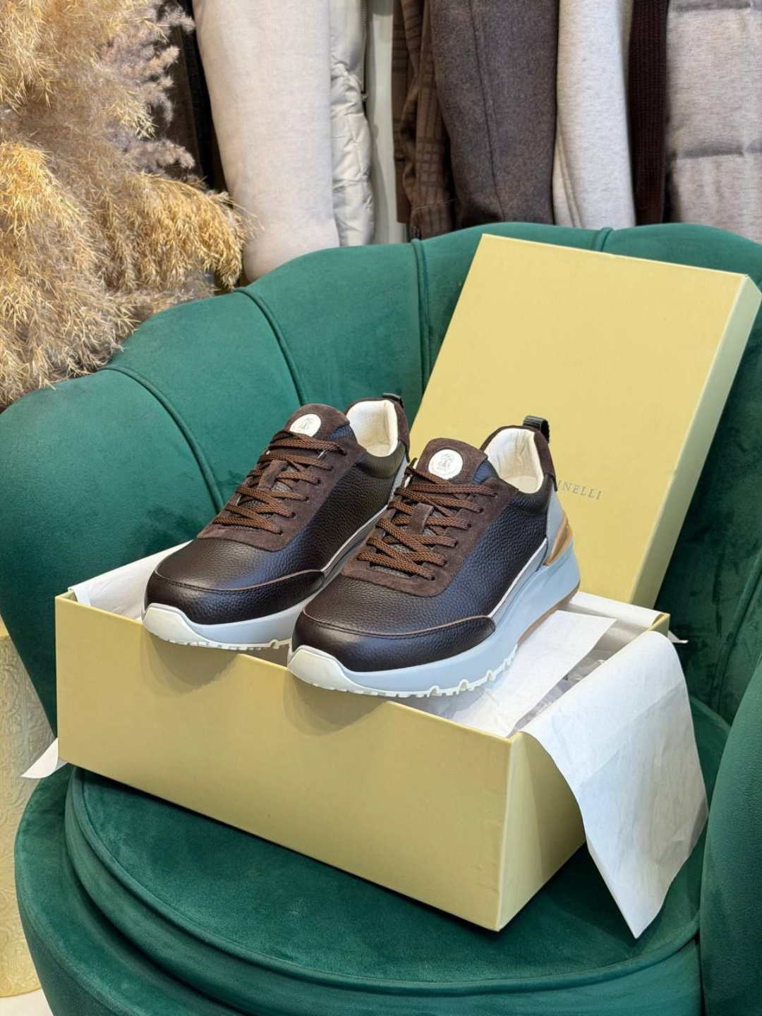 Мужские кожаные кроссовки Brunello Cucinelli, размеры 40–44 - 