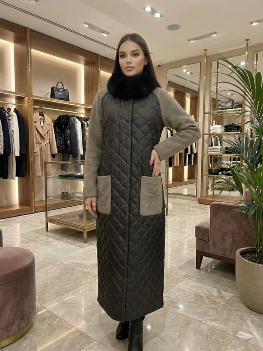 Женские куртки, пальто, натуральный мех, 1.2 м - 
