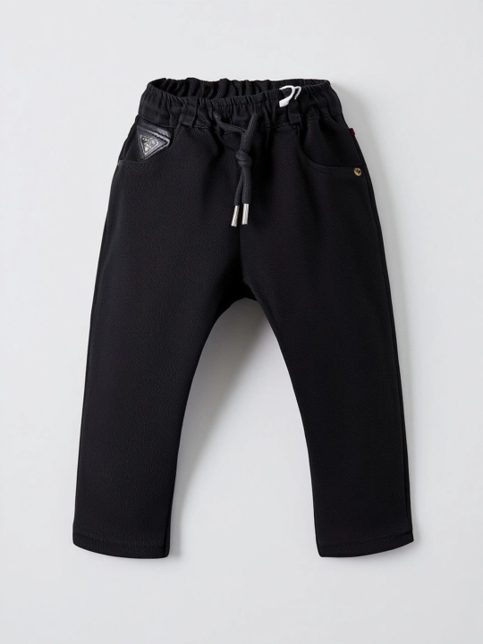 Зимние спортивные штаны для детей – “Warm Soft Black”, на меху - 