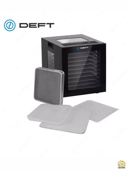 Дегидратор DEFT DTFD1008B для сушки фруктов и овощей 8 лотков