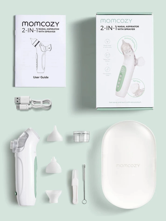 Momcozy BN07, 2-в-1, аспиратор + спрей, больничная мощность 65 кПа, детский