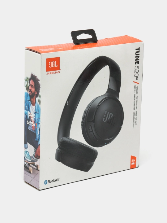 Bluetooth наушники JBL Tune 520BT Black – до 57 ч работы, Pure Bass, с микрофоном - 