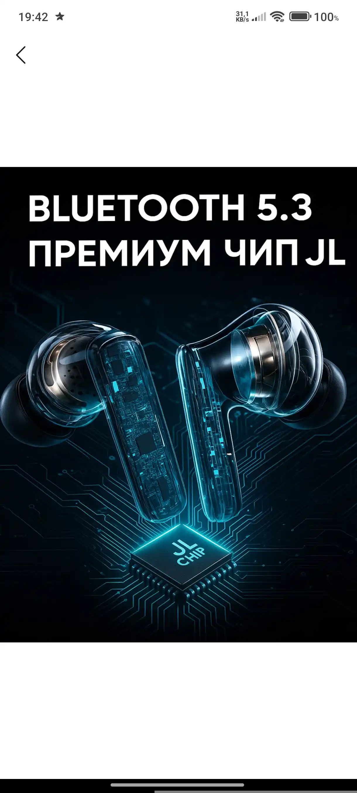 Naushnik T11 ENC simsiz quloqchinlari iPhone va Android uchun, 100 soatgacha ishlash