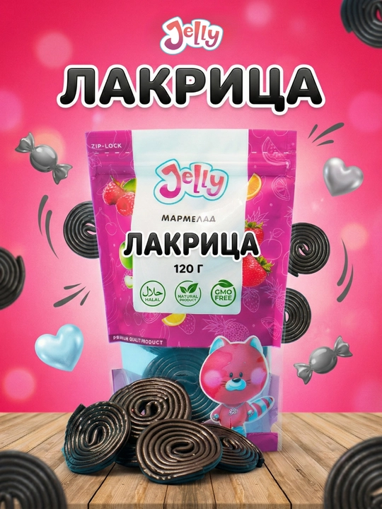 Lakritsali marmelad miksi Jelly, 120gr - 