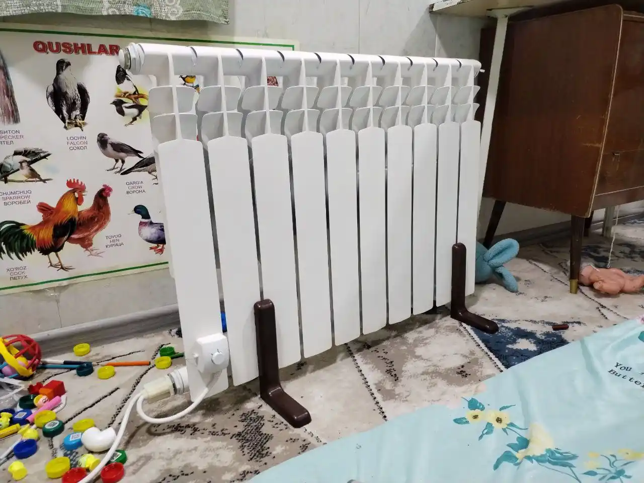 Bimetall radiator 10 seksiya, 500/80, isitish radiatori batareya, 20 bar, 10 yil kafolat