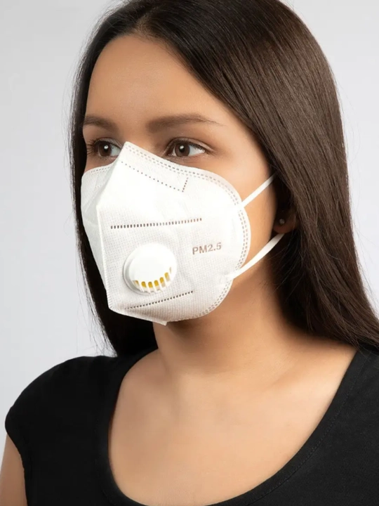 Респиратор PM2.5 с клапаном, 5 слойная защитная маска от пыли и смога 5 шт