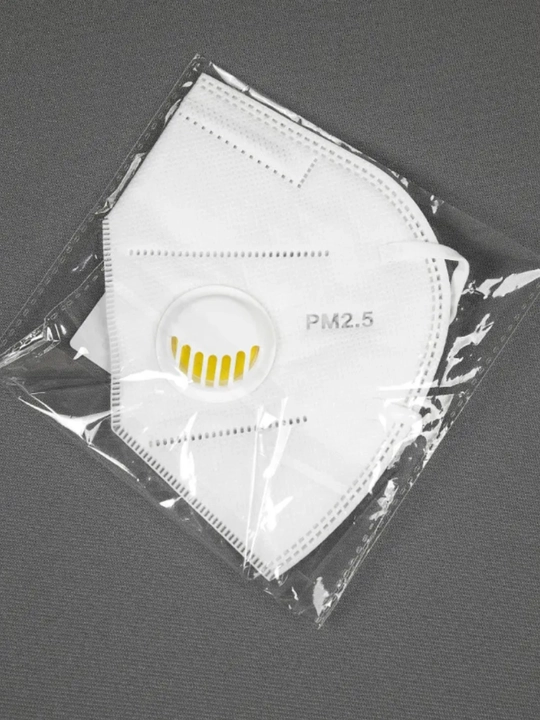 Klapanli PM2.5 respiratori, chang va smogdan 5 qatlamli himoya niqobi 5 dona - 