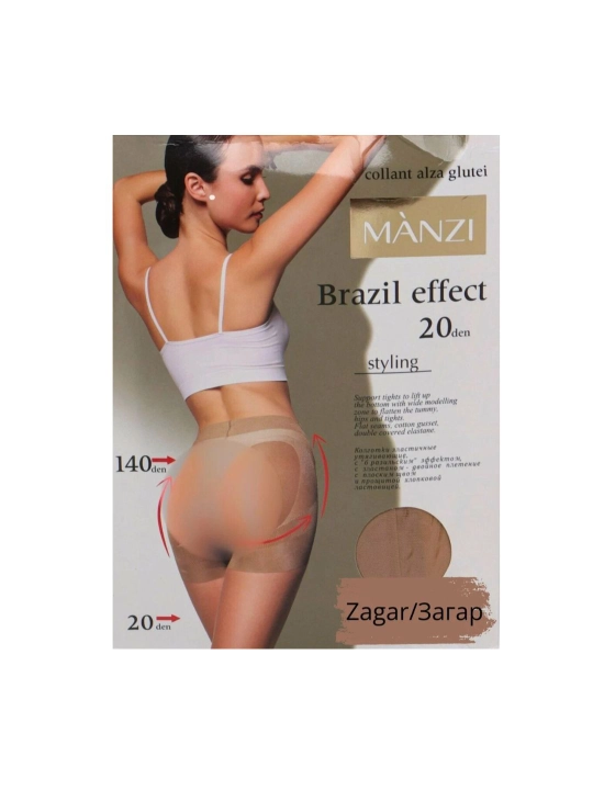 MANZI Brazil Effect 20 den - shakllantiruvchi, push-ap effektli kolgotkalar - 