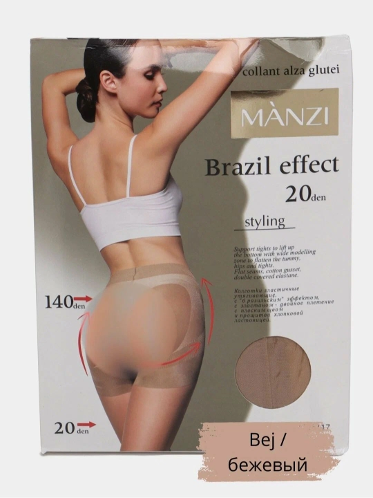 MANZI Brazil Effect 20 den - shakllantiruvchi, push-ap effektli kolgotkalar - 