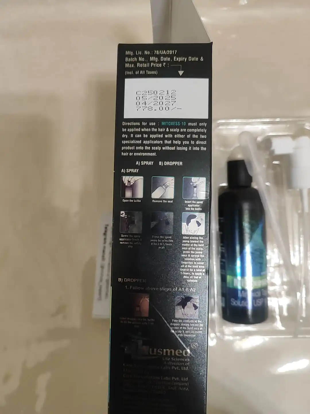 Миноксидил 10 Mitoxess Minoxidil Topical Solution USP, для роста волос и бороды, 60 мл