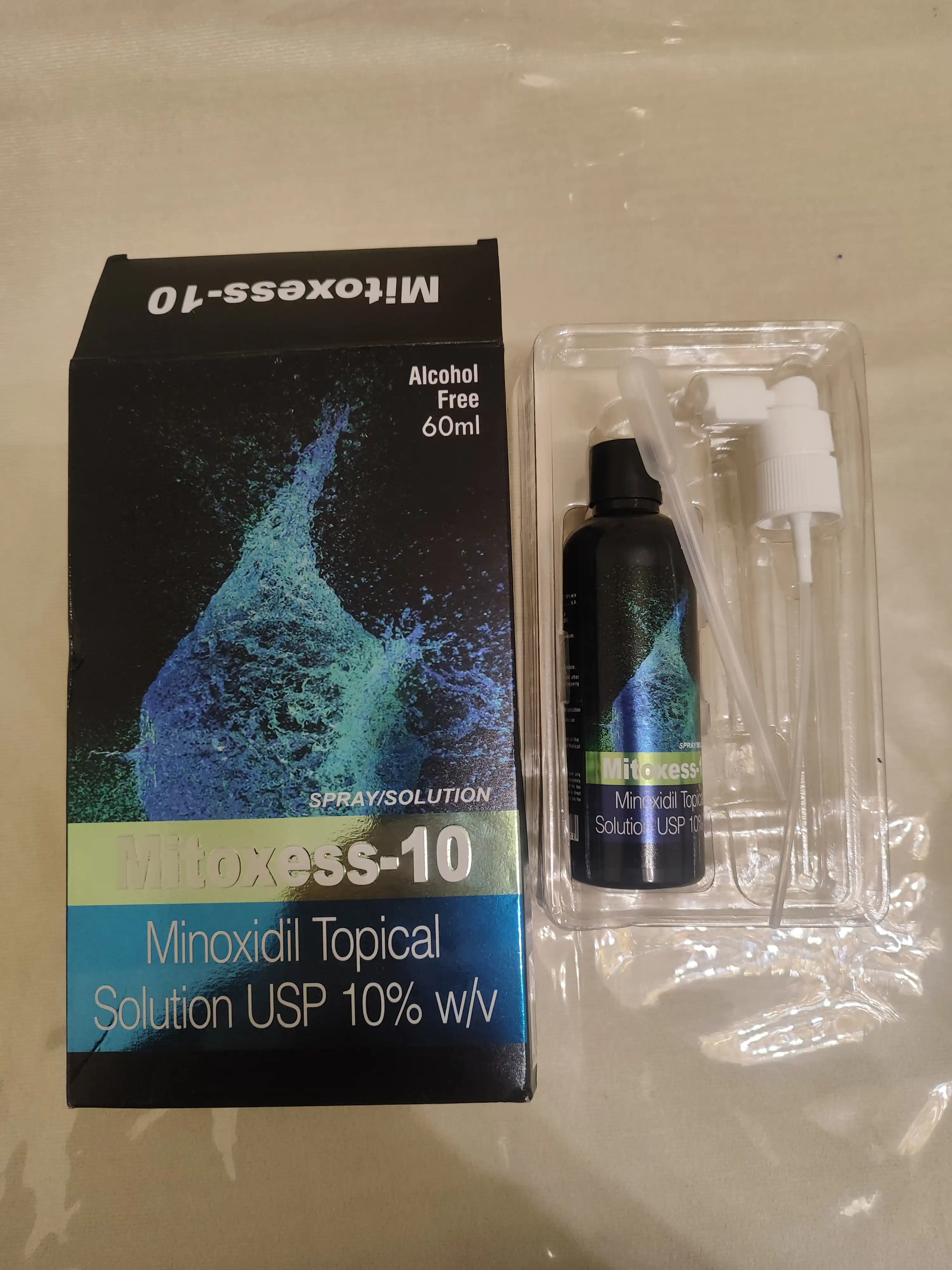 Миноксидил 10 Mitoxess Minoxidil Topical Solution USP, для роста волос и бороды, 60 мл
