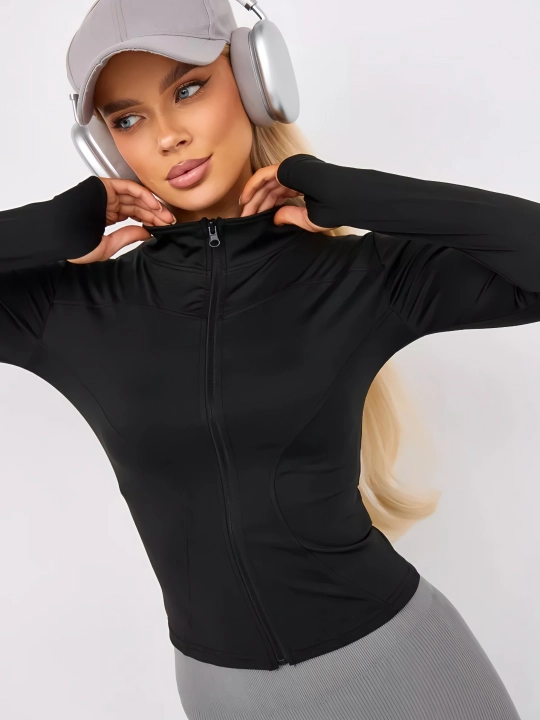 Ayollar sport rashgard, fitnes uchun longsliv, tanani torib turuvchi sport kofta koftas