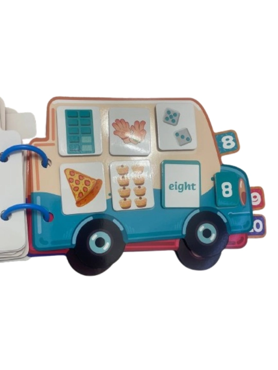 Bolalar uchun o'quv kitobi va alifbosi Busybook, lipuchkali Montessori kitobi