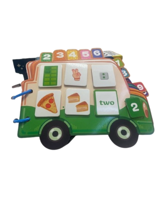 Bolalar uchun o'quv kitobi va alifbosi Busybook, lipuchkali Montessori kitobi