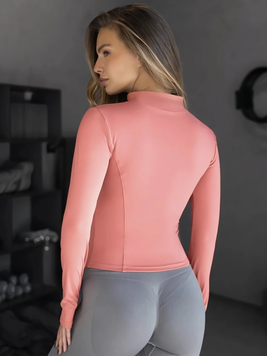 Ayollar sport rashgard, fitnes uchun longsliv, tanani torib turuvchi sport kofta koftas