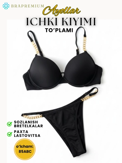 Ayollar ichki kiyimi toplami, sifatli ichki kiyim, +quti - 