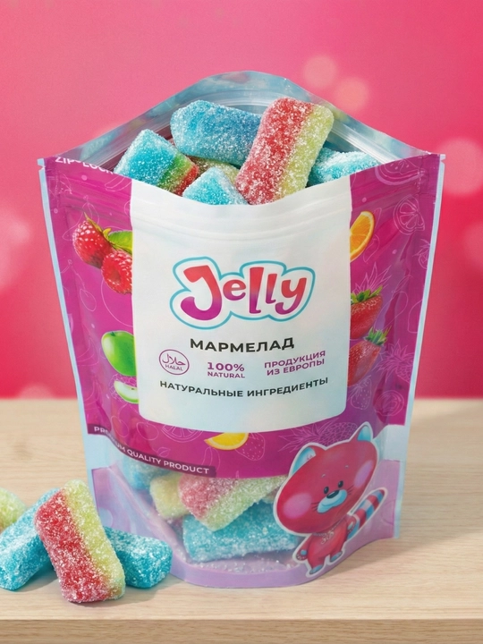 Marmelad Nordon bo’laklar miksi( maymunjon va tarvuzli) JELLY, 120 g